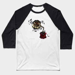 Red Gramophone music Baseball T-Shirt